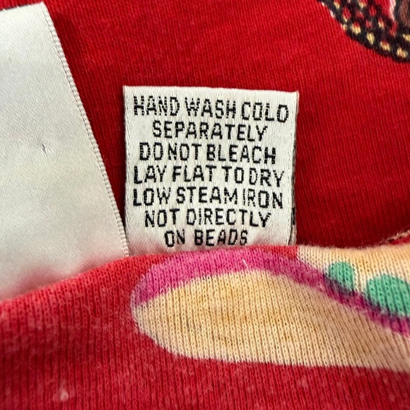 VTG Take Two Womens Red Western Sequin Cowboy Boot Hat Top Cotton Knit SZ M - Picture 10 of 11